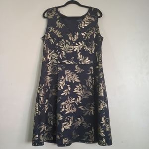 Enfocus Women Black/Gold Dress 14W